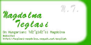 magdolna teglasi business card